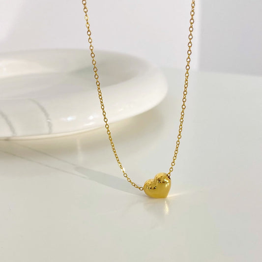 3D Love Heart Necklace Design Sense Clavicle Fashion Jewelry