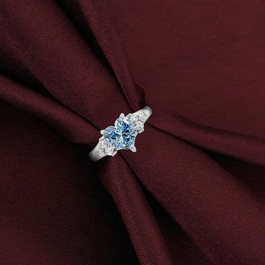 Blue Opal Ring in 925 Pure Sterling Silver Adjustable Modern Design