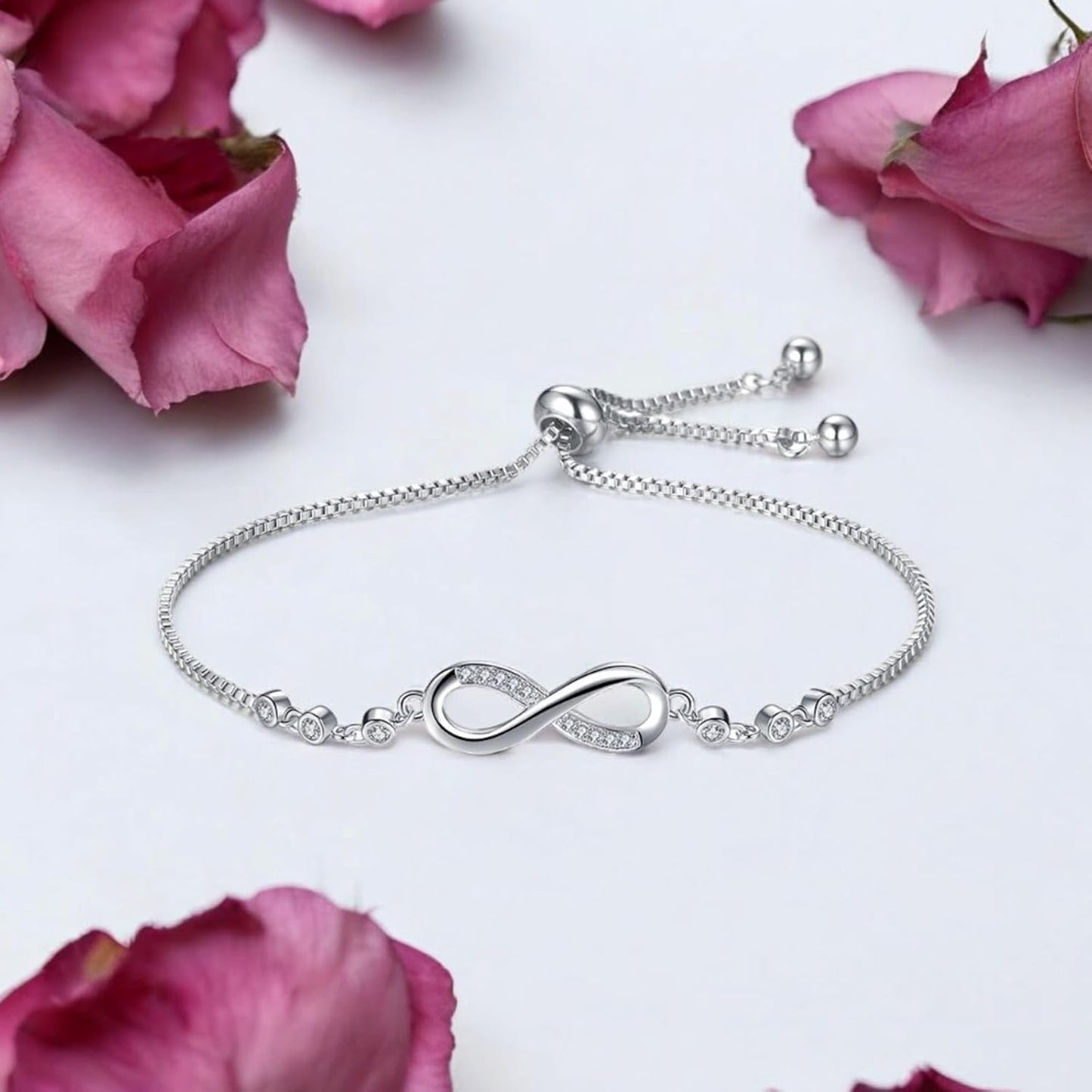 Infinity Diamond Gold Love Knot Bracelet