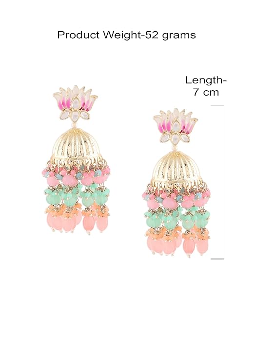 Jhumki earring with classic Indian festive design