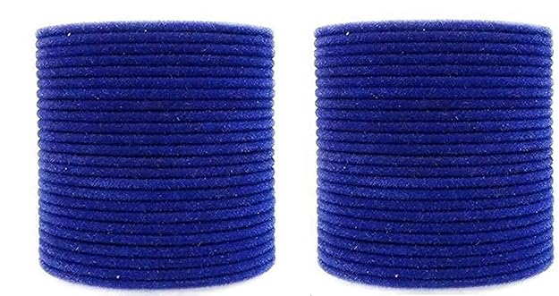 Velvet Metal Bangles for Women Available in Blue Color Set of 32 Bangles