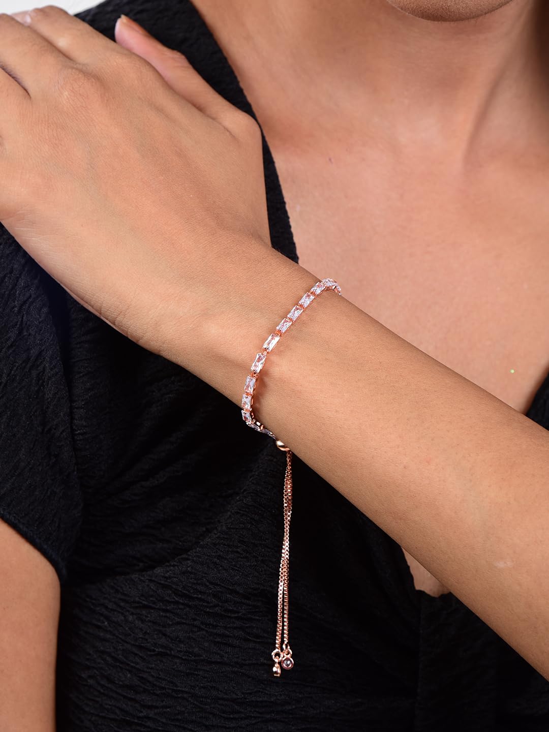 Stylish Cubic Zirconia American Diamond Adjustable Bracelet For Women & Girls Bracelet, Gift for Her