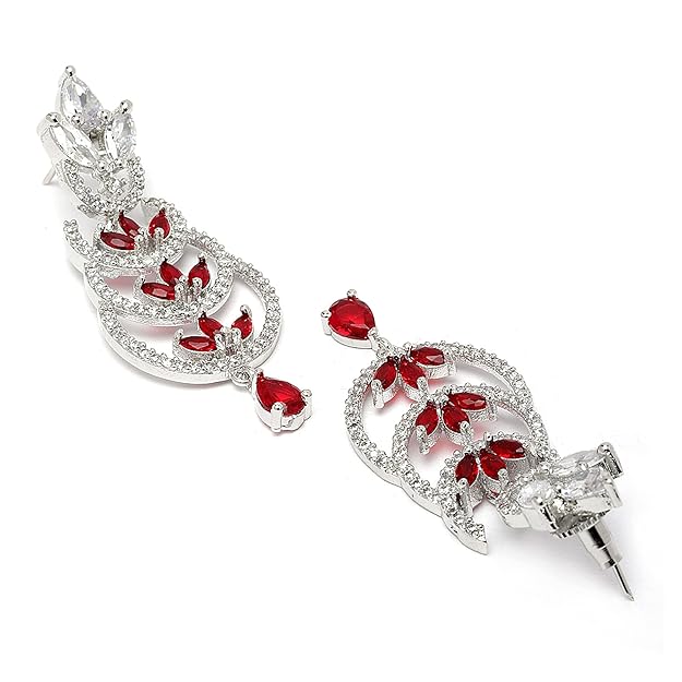 Diamond dangle earrings with luxurious elegant finish