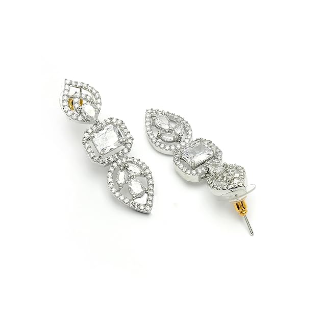 American diamond emerald necklace with rich green stones