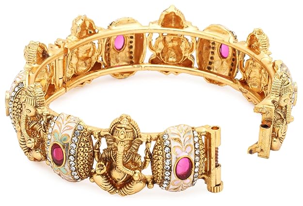 Gold Plated Lord Ganesha Bangles for Women