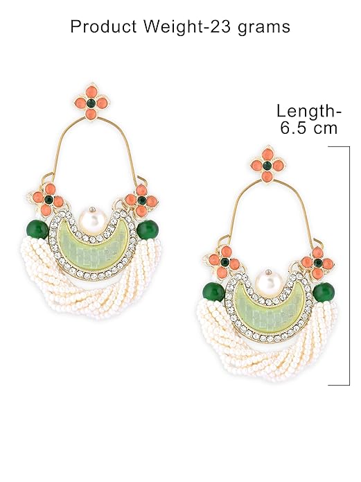 Dangle earrings India with traditional festive styling