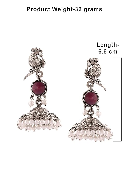 Oxidised earrings jhumka in traditional Indian design