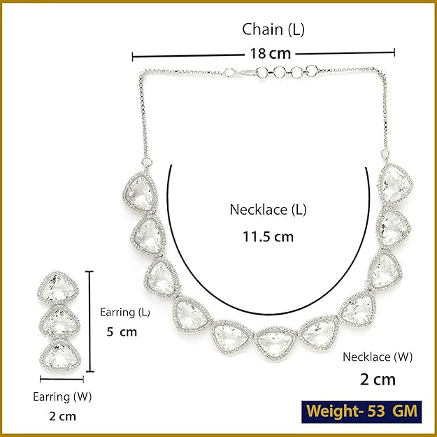 American diamond Indian jewellery with traditional craftsmanship