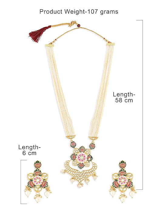 Indian meenakari jewelry with vibrant handcrafted design
