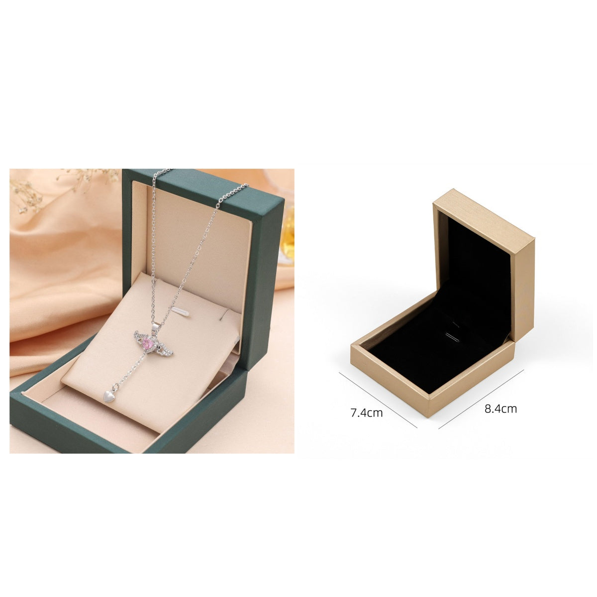 Moving Cupid Heart Angel Wings Tassel Necklace With Crystal Chain Women Jewelry Gift Valentine's Day