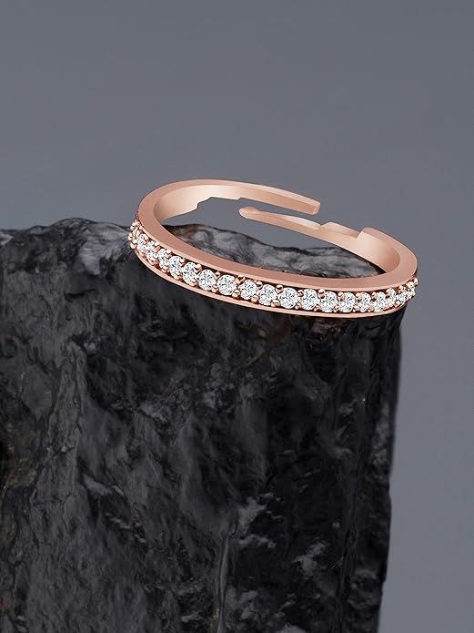 Rose Gold Cubic Zirconia Engagement Ring
