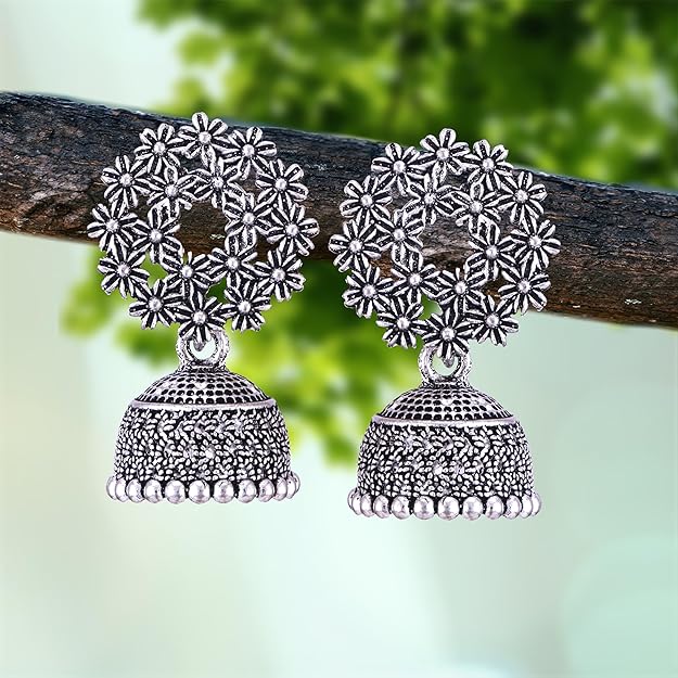 Chandbali Stylish Jhumkas Traditional Earrings Set of 4