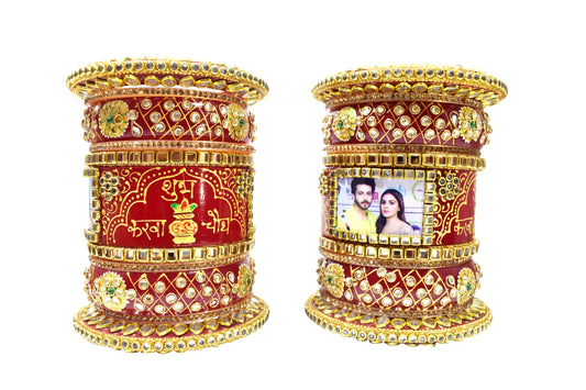 Premium Limited Edition Karwachauth Special Personalized Chuda With Couple Photo #Karwachauth Special For Women/Wife/Partner