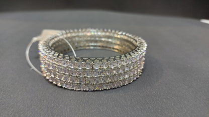 American Diamond Bangles for Women multi Plated High Grade Authentic AD Studded Jewellery Bangles Set for Women and Girls
