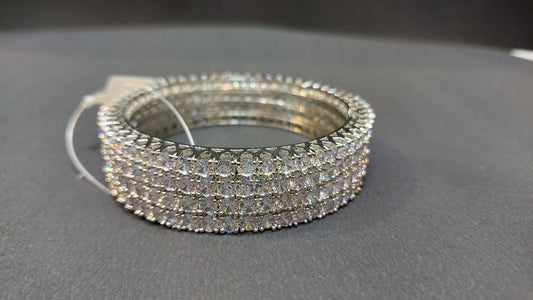 American Diamond Bangles for Women multi Plated High Grade Authentic AD Studded Jewellery Bangles Set for Women and Girls