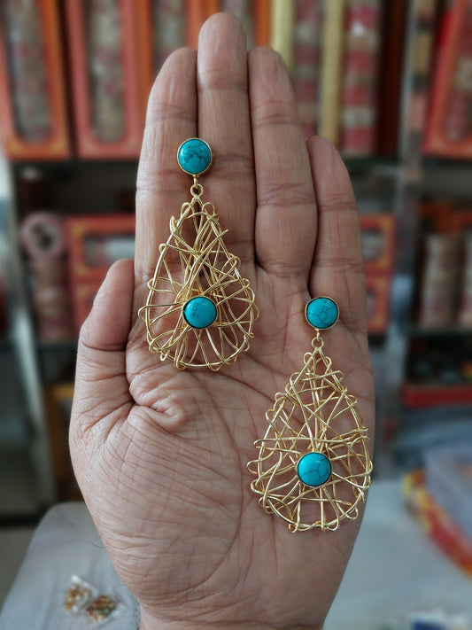 Matt Jaal Brass Earrings Set Studded With Premium Stone For Daily and Occasion Wear Wedding Gift Charming Fashion Jewelry