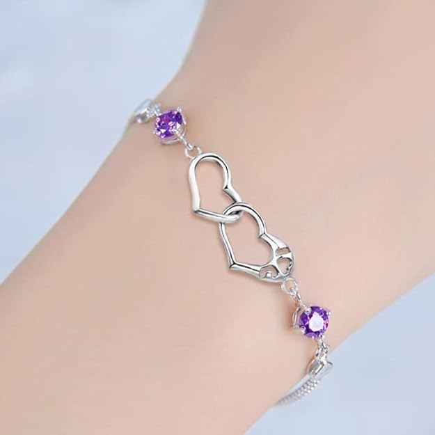 Rose Gold Double Heart Love Bracelet