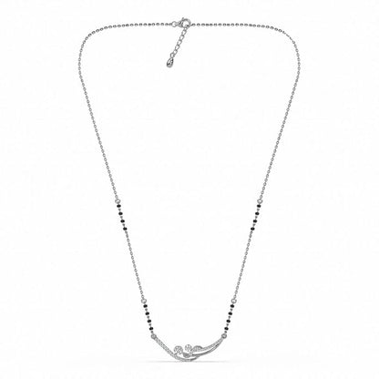 Black beads mangalsutra with gold tone finish