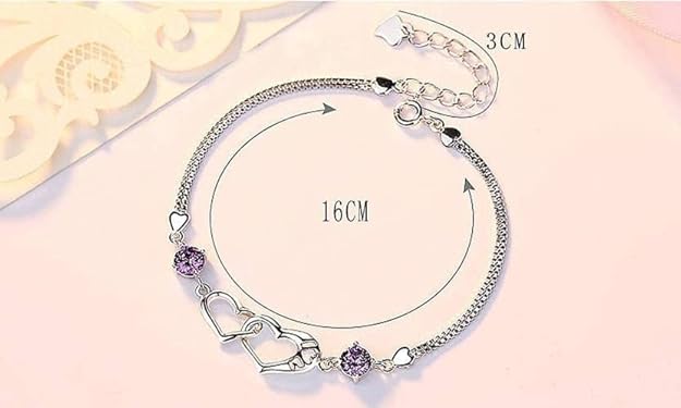 Rose Gold Double Heart Love Bracelet