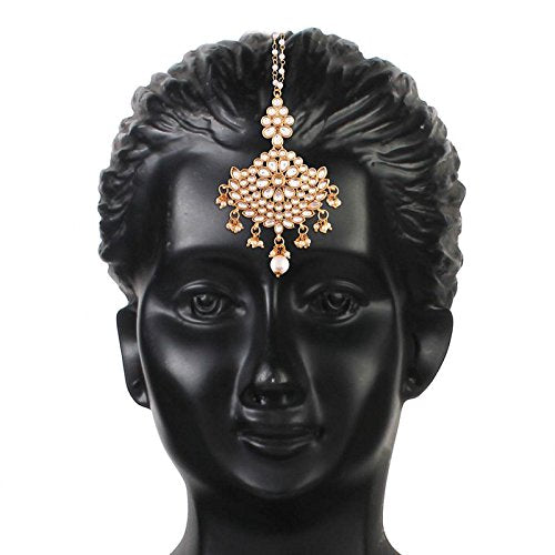 Traditional mang tikka set with matching ethnic jewelry