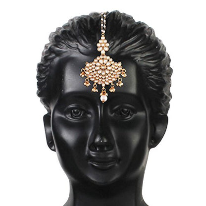 Traditional mang tikka set with matching ethnic jewelry