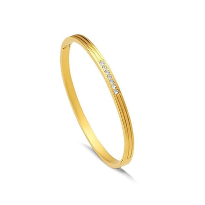 Gold Plated Anti-Tarnish Diamond Ladies Bracelet