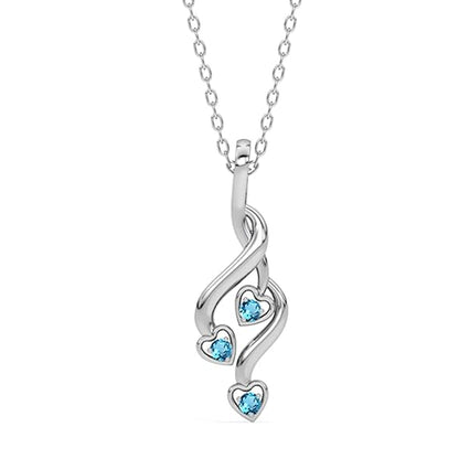 Pendant Earring Set in 925 Sterling Silver Valentina Design with Rhodium Plated Swiss Zirconia