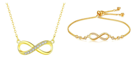 Infinity Diamond Gold Love Knot Bracelet