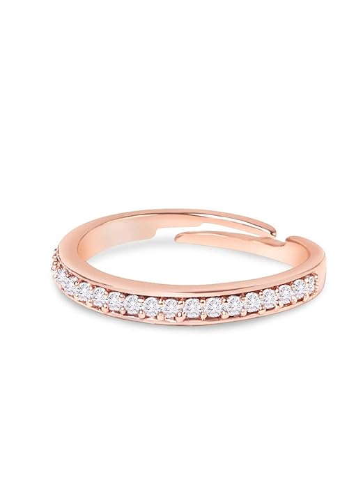 Rose Gold Cubic Zirconia Engagement Ring
