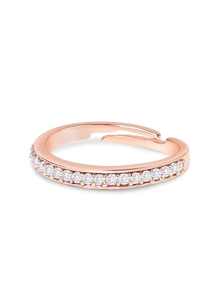 Rose Gold Cubic Zirconia Engagement Ring