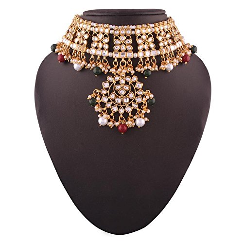 Bridal Kundan Jewellery Pearl Choker Set