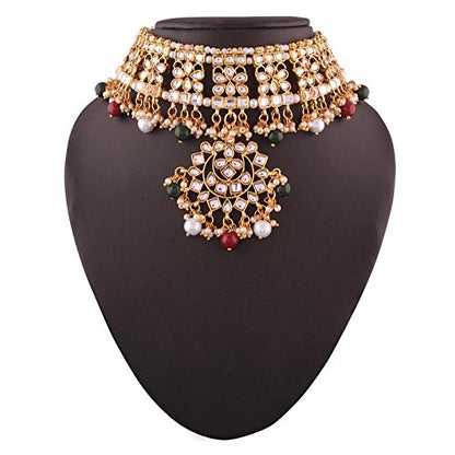 Bridal Kundan Jewellery Pearl Choker Set
