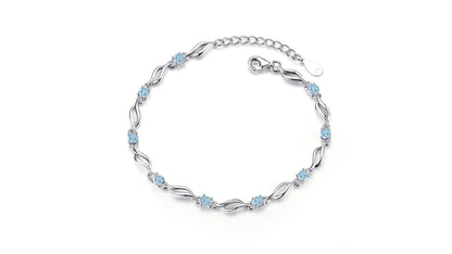Glam up Your Look with Stylish 925 Silver-Plated Copper Bracelet for Women and Girls