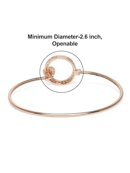 Gold & Rose Gold Cubic Zirconia Kada Bracelet
