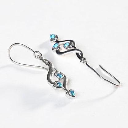 Pendant Earring Set in 925 Sterling Silver Valentina Design with Rhodium Plated Swiss Zirconia