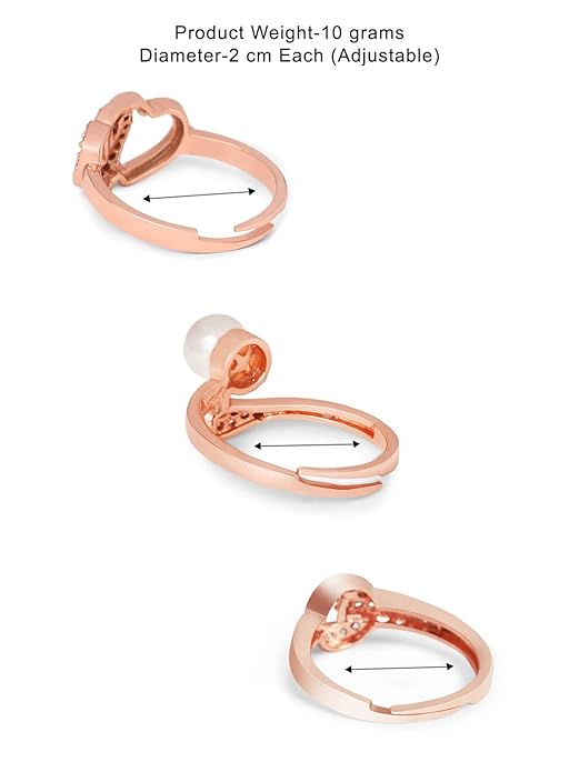Cubic Zirconia Wedding Rings Set of 3