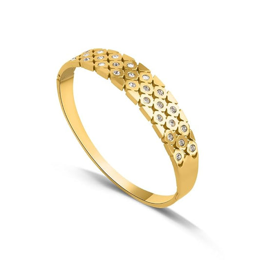 Shimmering Star Gold Bangle Bracelet