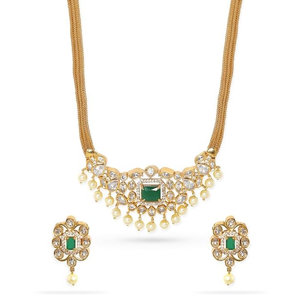 Temple Jewellery Choker CZ Set