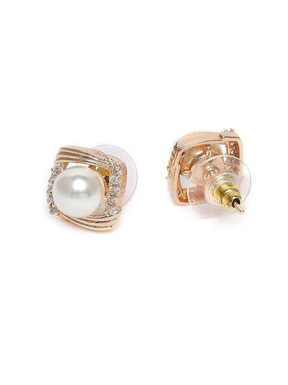 Diamond stud earrings with brilliant sparkle