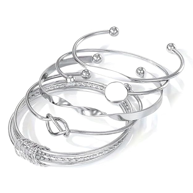 Set of 5 Latest Stylish MultilayerBangle Bracelet for Women and Girls