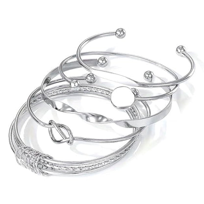 Set of 5 Latest Stylish MultilayerBangle Bracelet for Women and Girls