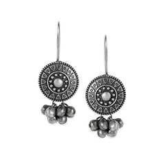 Oxidised Boho Stylish Drop Earrings