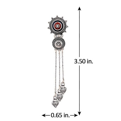 Silver pearl drop earrings with graceful finish