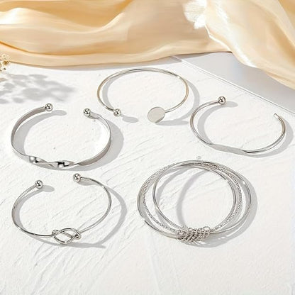 Set of 5 Latest Stylish MultilayerBangle Bracelet for Women and Girls