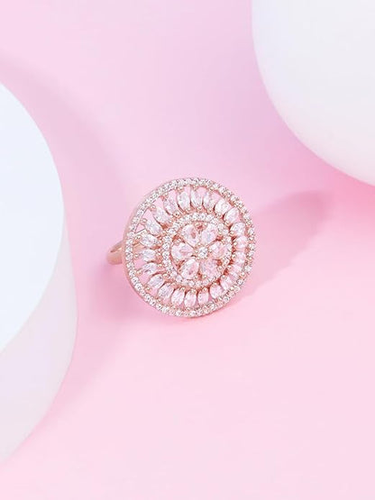 Rose Gold Zirconia Engagement Ring