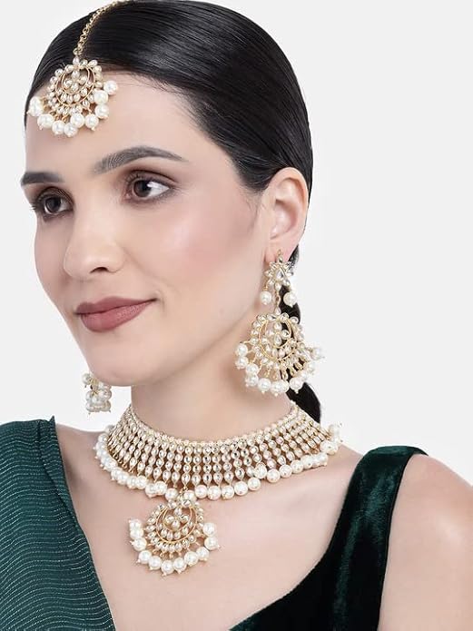 Bridal kundan jewellery set for Indian wedding wear