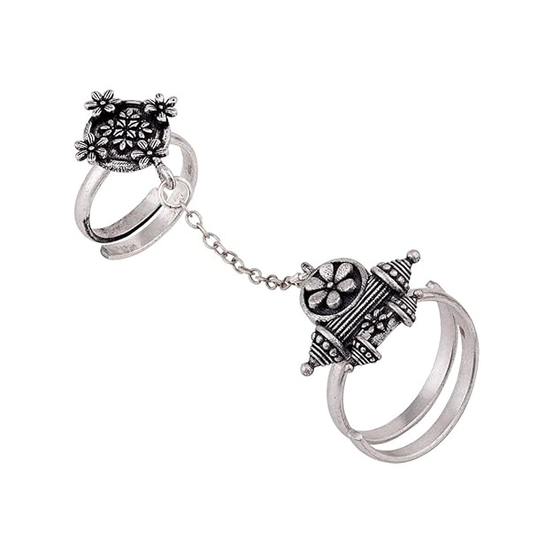 Oxidised Adjustable Statement Ring