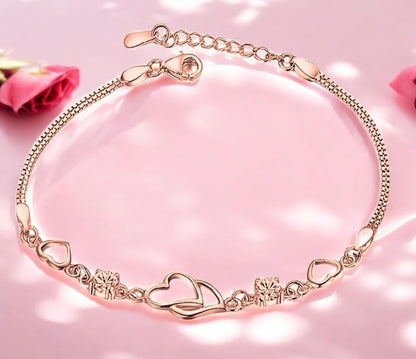 Copper Sterling Silver Charm Bracelet for Women(Pack of 1)