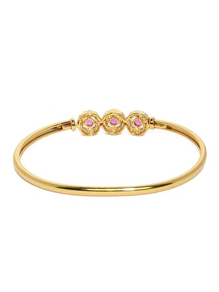 Diamond Bracelet White Gold with Cubic Zirconia Studded Kada Design