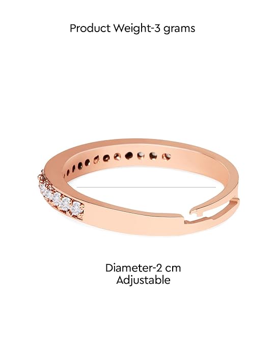 Rose Gold Cubic Zirconia Engagement Ring
